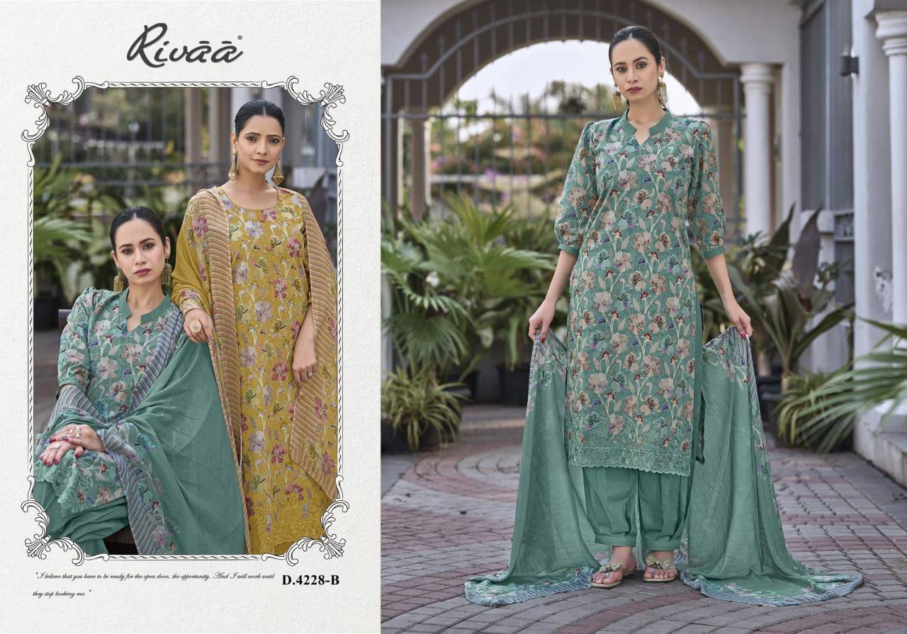 MEHAR By Rivaa 4225 Series Beautiful Pakistani Suits Colorful Stylish Fancy Casual Wear Lawn Digital Print Dresses At Wholesale Price